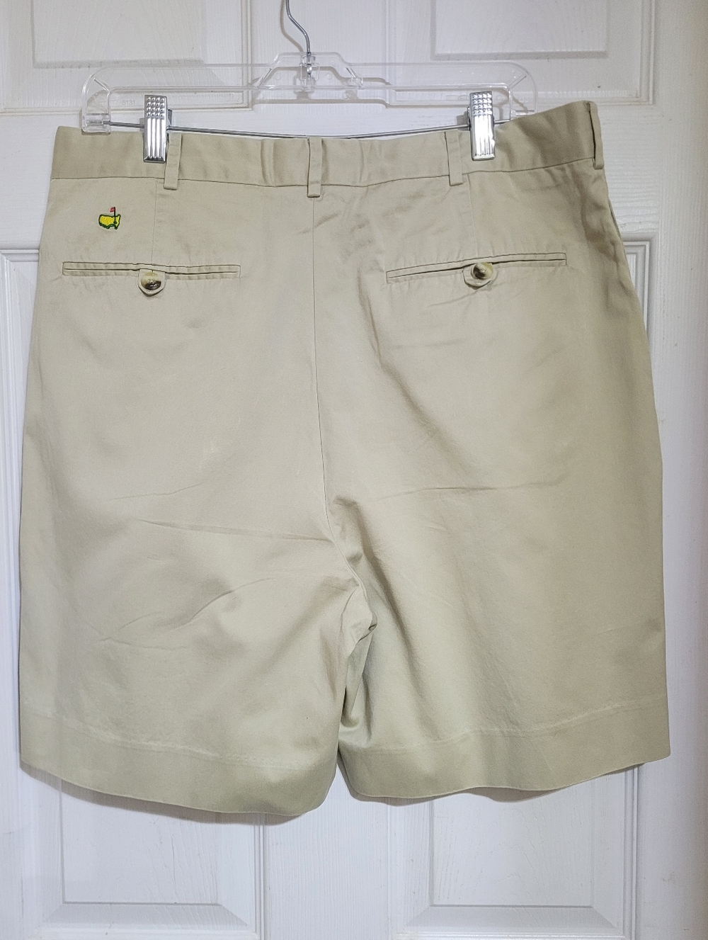 MASTERS COLLECTION FLAT FRONT KHAKI PLEATED SHORTS MEN'S SIZE 34